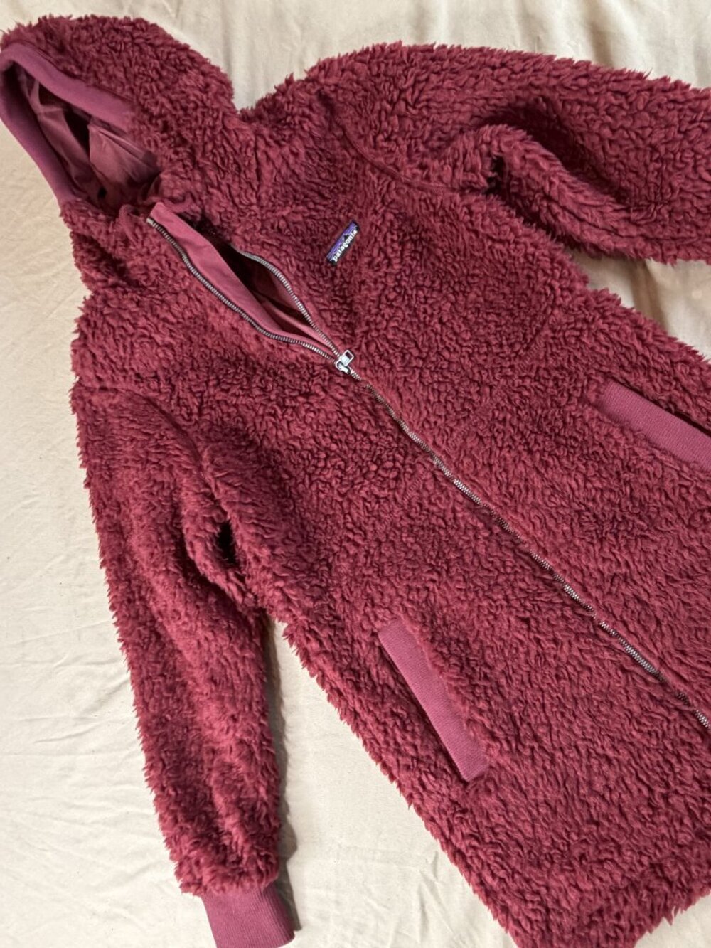 Patagonia Red Dusty Mesa Fleece-Lined Parka Women's XS